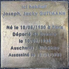 Stolperstein à la mémoire de Joseph Jacky Gutmann