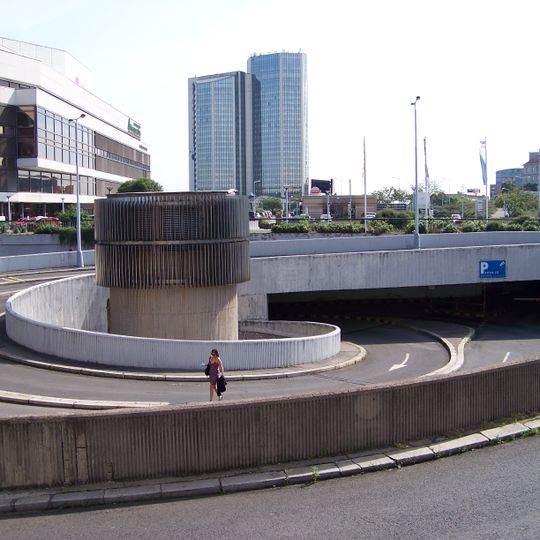 Spiral ramp of the parking of Prague Congress Centre