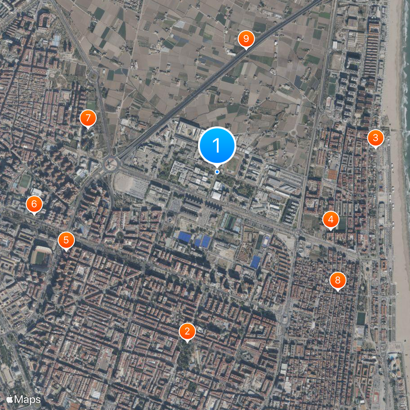 Universidad Politécnica de Valencia Mapa