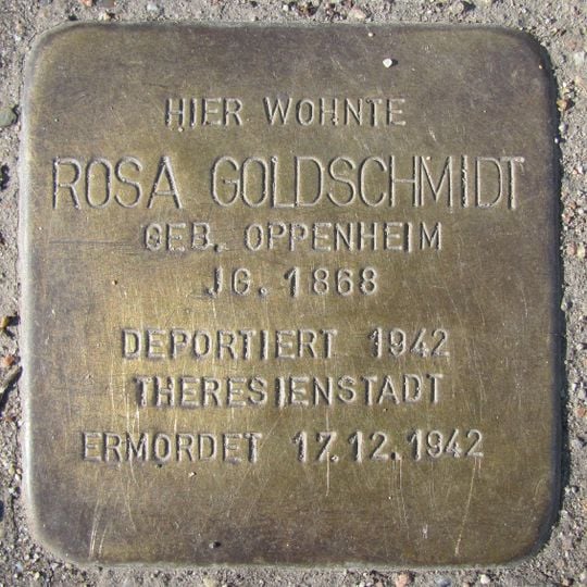 Stolperstein en memoria de Rosa Goldschmidt