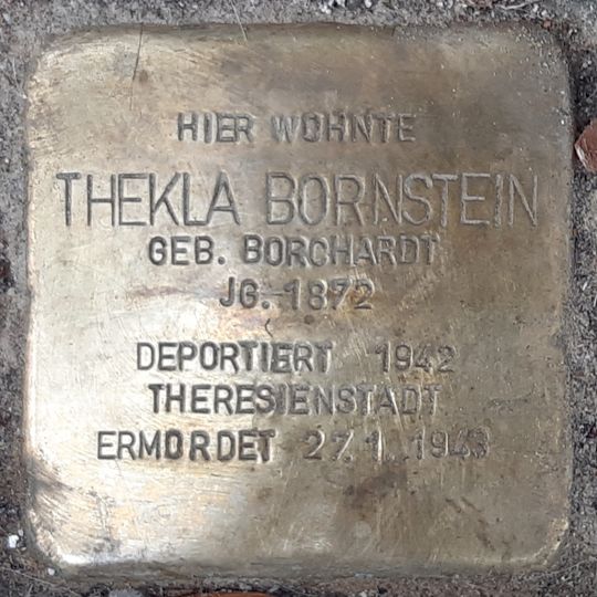 Stolperstein dedicated to Thekla Bornstein