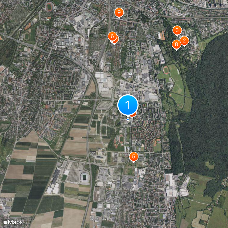 University of Augsburg Map