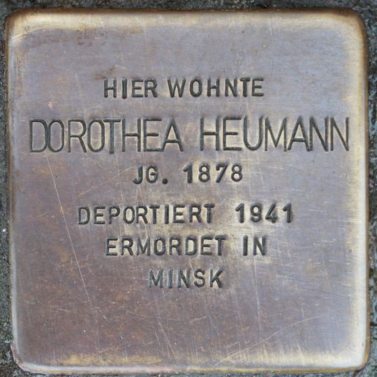 Stolperstein à la mémoire de Dorothea Heumann