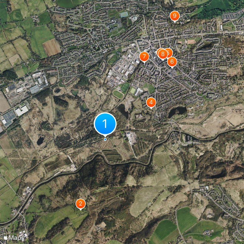 Muur van Antoninus Kaart