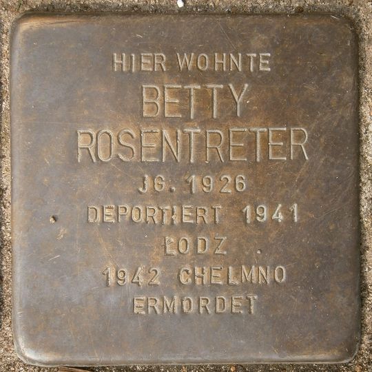 Stolperstein en memoria de Betty Rosentreter