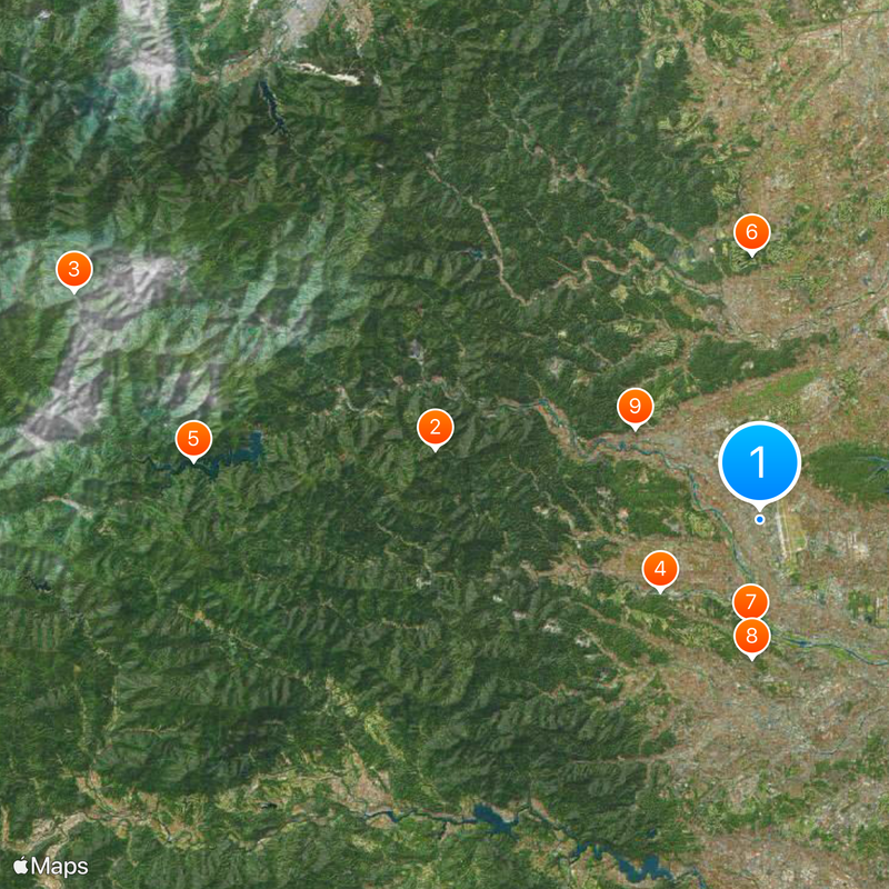 Nishitama district Map