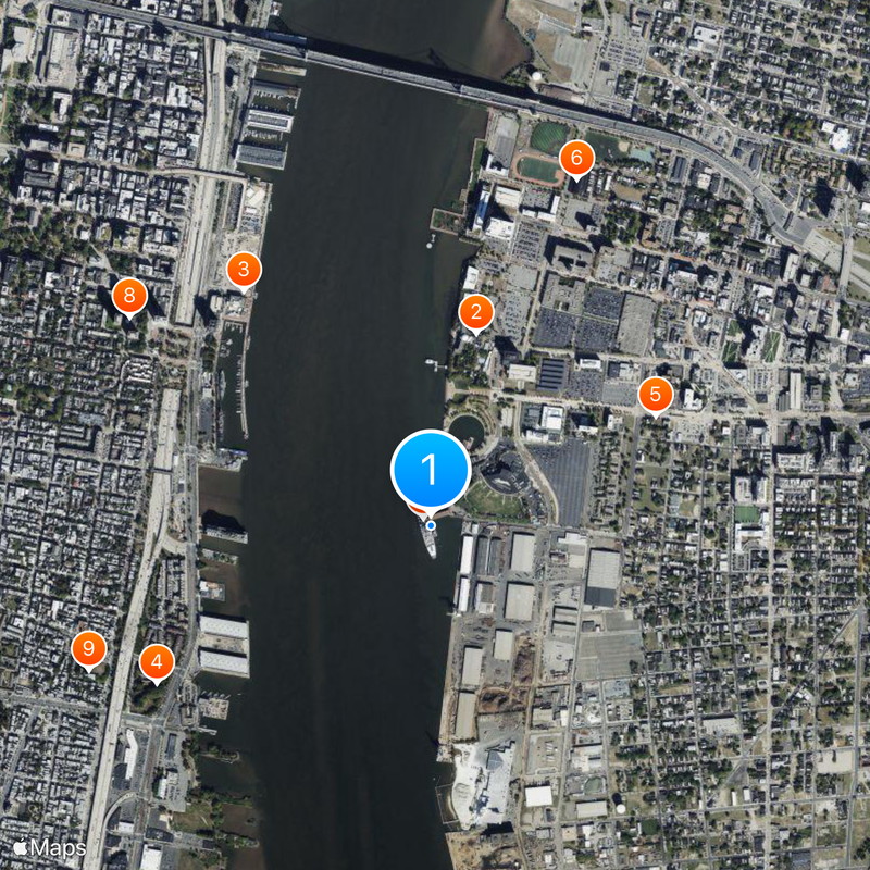 USS New Jersey Carte