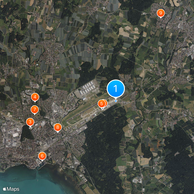 Friedrichshafen Airport Map