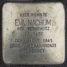 Stolperstein dedicated to Eva Nachum