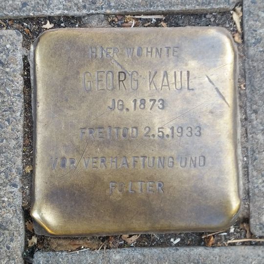 Stolperstein dedicated to Georg Kaul