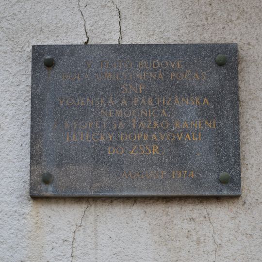 Kúpele Sliač, tabuľa pamätná