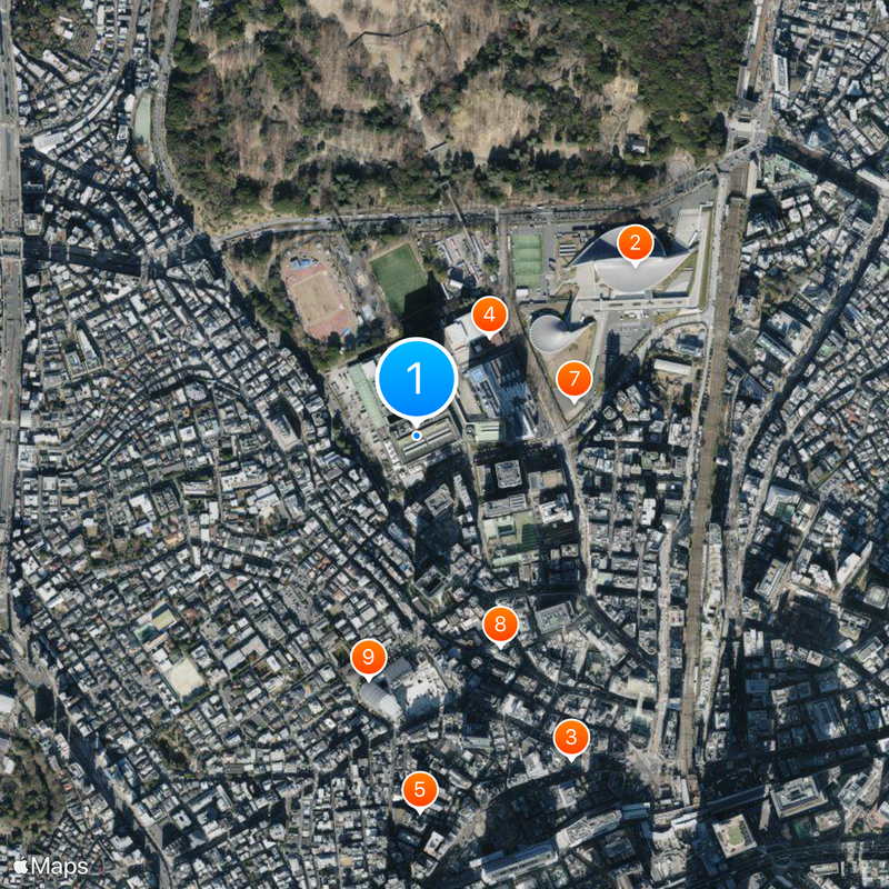 NHK Broadcasting Center Map