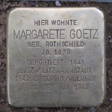 Stolperstein dedicated to Margarete Goetz