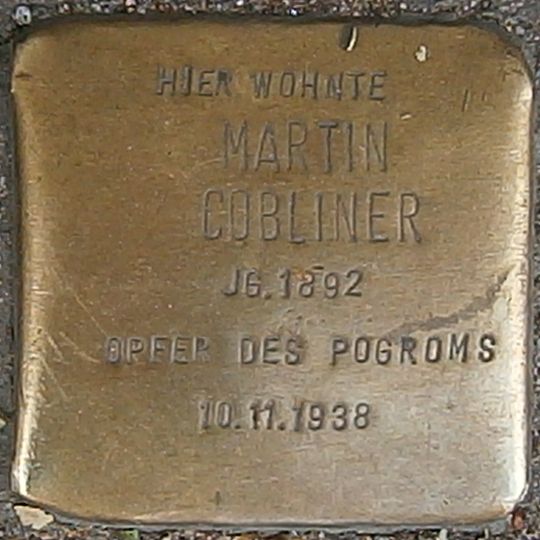 Stolperstein für Martin Cobliner