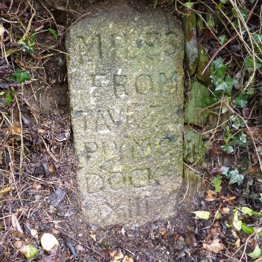 Milestone, Whitchurch Road, 50m SE of Chollacott Lane, opp. No. 132