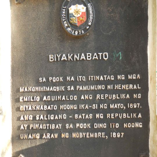 Biyaknabato historical marker