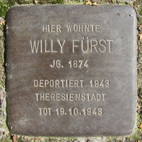 Stolperstein à la mémoire de Willy Fürst