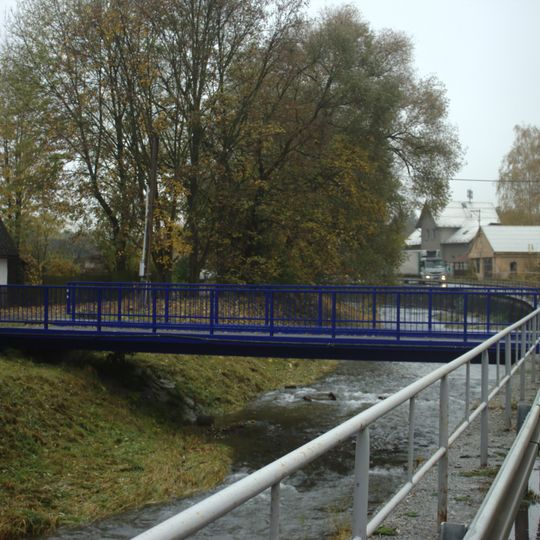 Most přes Opavici v Hynčicích proti čp. 34
