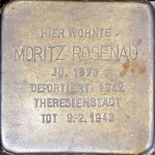 Stolperstein en memoria de Moritz Rosenau