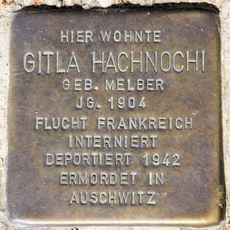 Stolperstein dedicated to Gitla Hachnochi