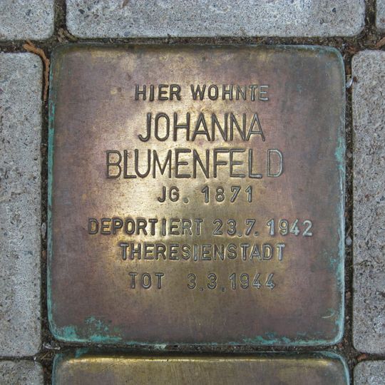 Stolperstein en memoria de Johanna Blumenfeld