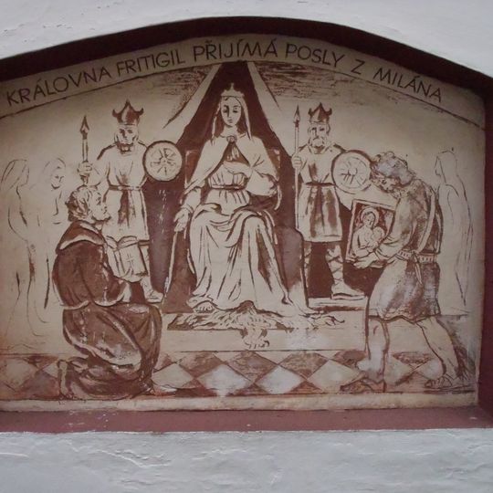 Královna Fritigil přijímá posly z Milána