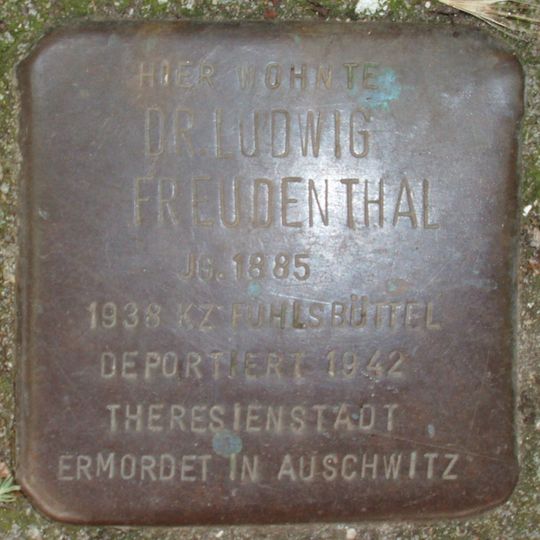 Stolperstein dedicated to Ludwig Freudenthal
