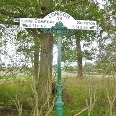 Milepost On The West Side Of The A3400, C.285M North-North-West Of Broadmoor Lodge