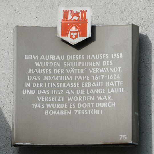 Stadttafel Teile vom Haus der Väter