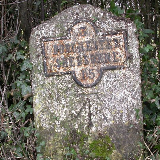 Milestone, 300m S of jct to Herrison House/Hospital.