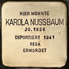 Stolperstein à la mémoire de Karola Nussbaum