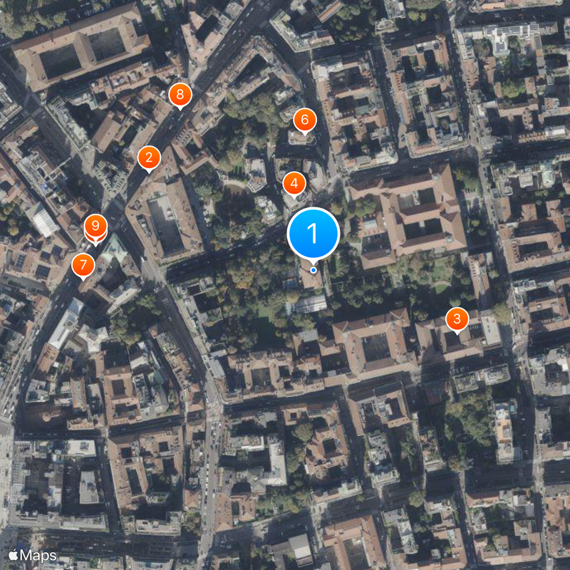 Villa Necchi Campiglio Map