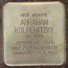Stolperstein en memoria de Abraham Kolpenitzky