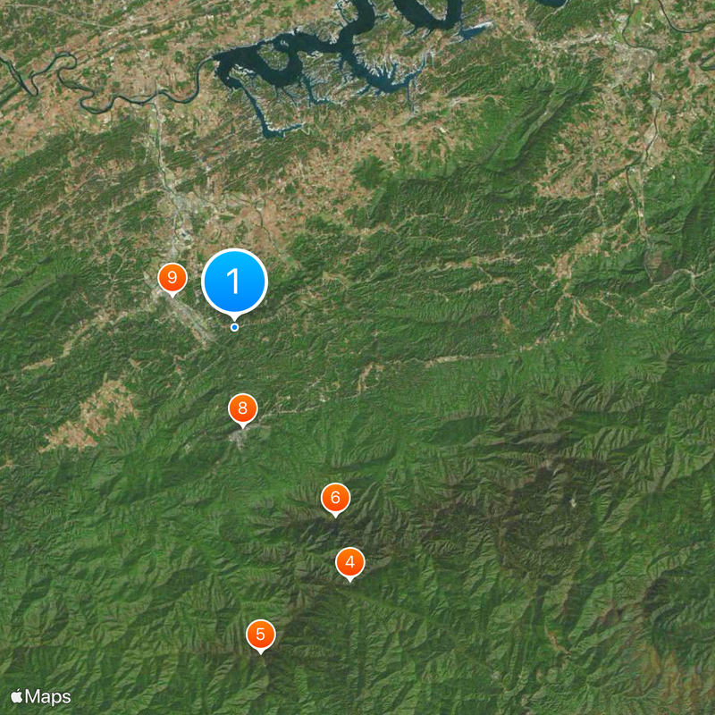 Contea di Sevier Mappa
