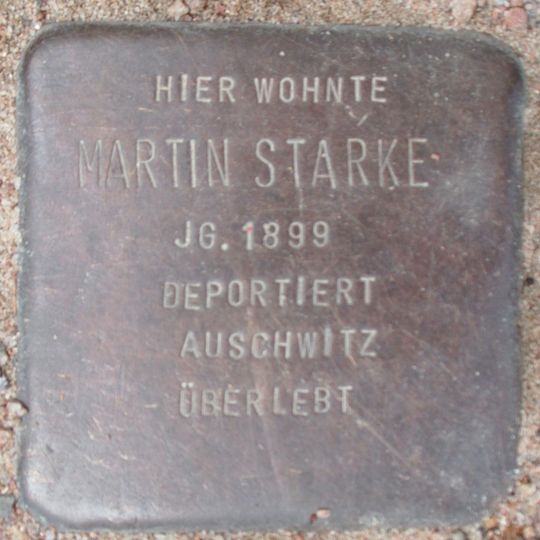 Stolperstein en memoria de Martin Starke
