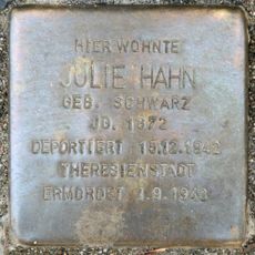 Stolperstein dedicated to Julie Hahn