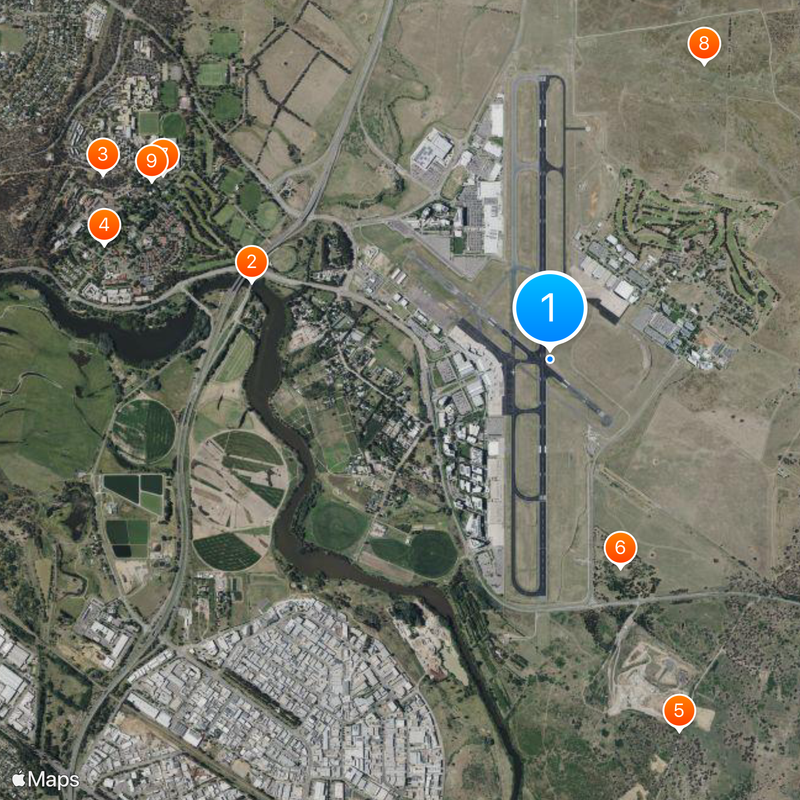 Canberra Airport Map