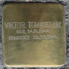Stolperstein dedicated to Viktor Tomaschuk