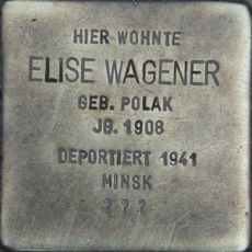 Stolperstein en memoria de Elise Wagener