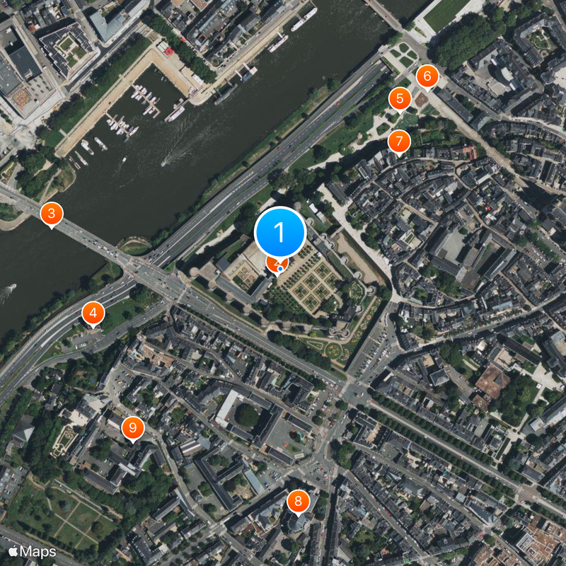 Château d'Angers Map