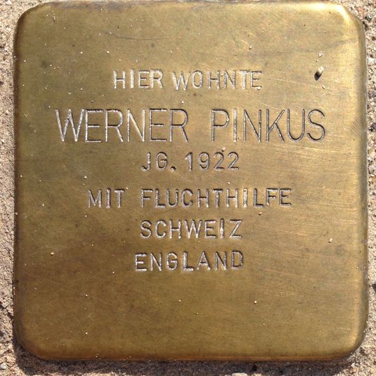 Stolperstein dedicated to Werner Pinkus