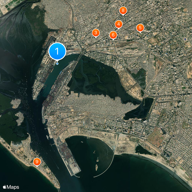 Port of Karachi Map
