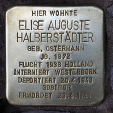 Stolperstein dedicated to Elise Auguste Halberstädter
