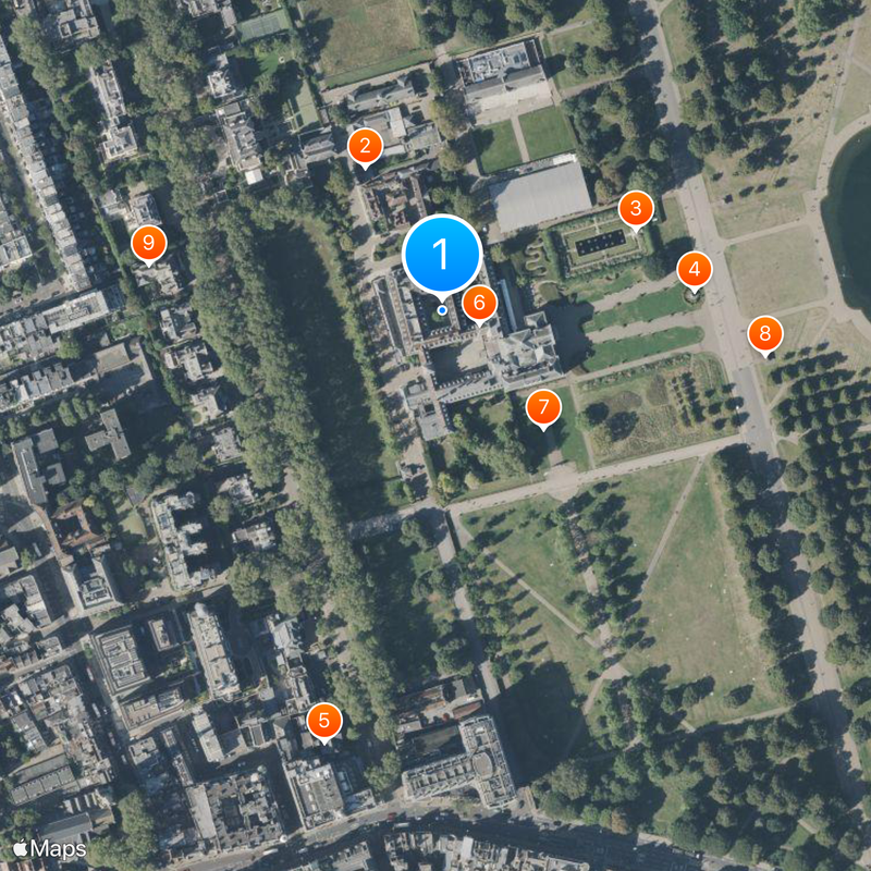 Palacio de Kensington Mapa