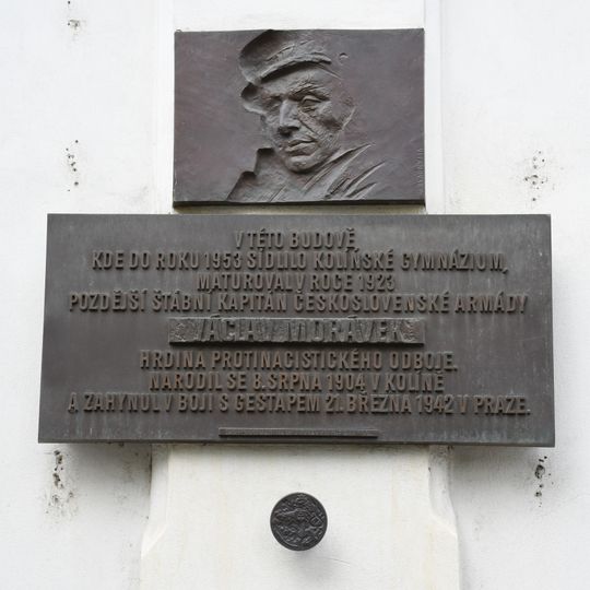 Plaque to Václav Morávek in Kolín