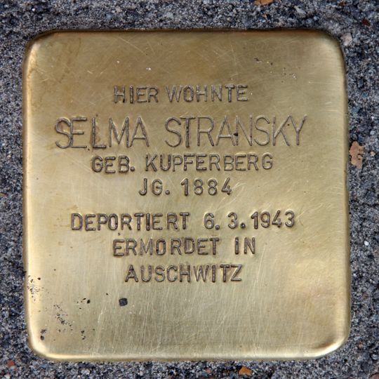 Stolperstein em memória de Selma Stransky