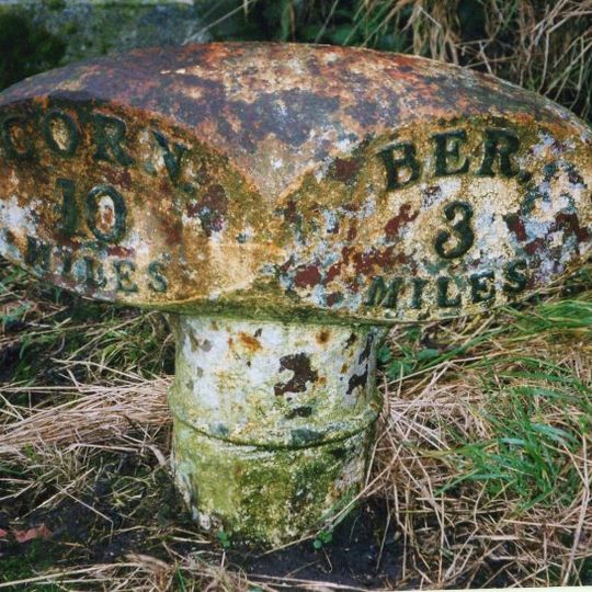 Milepost By East Lodge To Longridge Tower