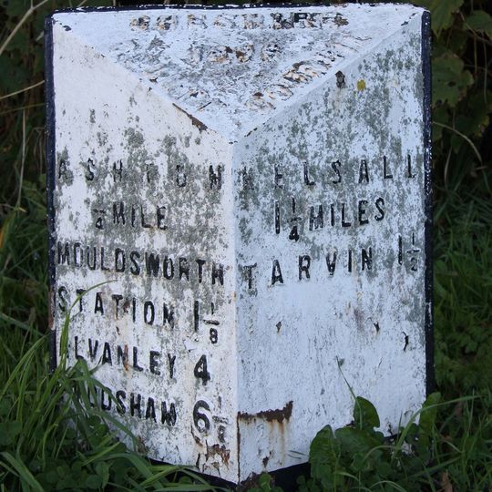 Milepost, S of Ashton Village