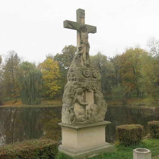 Socha Kalvárie na Kerkově nábřeží pod zámkem v Libochovicích