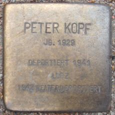 Stolperstein dedicated to Peter Kopf
